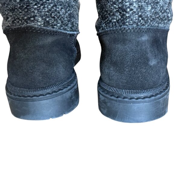 Vtg L.L.Bean Suede Wool Lace Up Ankle Boots Embroidered Italy Made Nordic Style - Picture 11 of 16